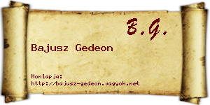 Bajusz Gedeon névjegykártya